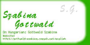 szabina gottwald business card